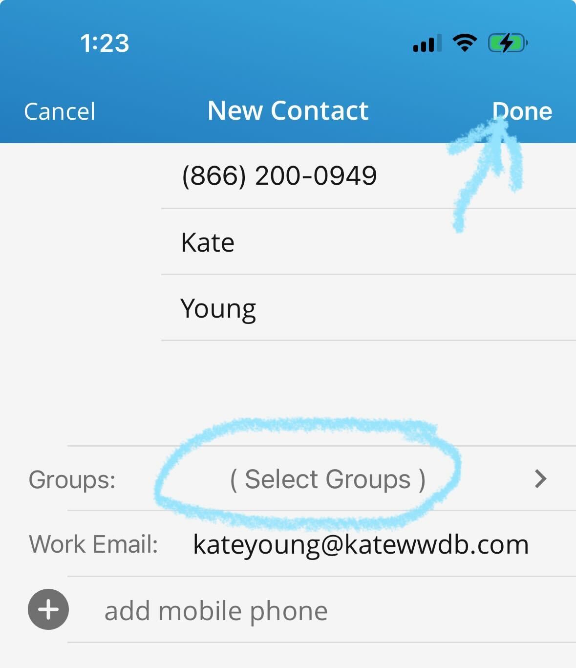Add Name and Group